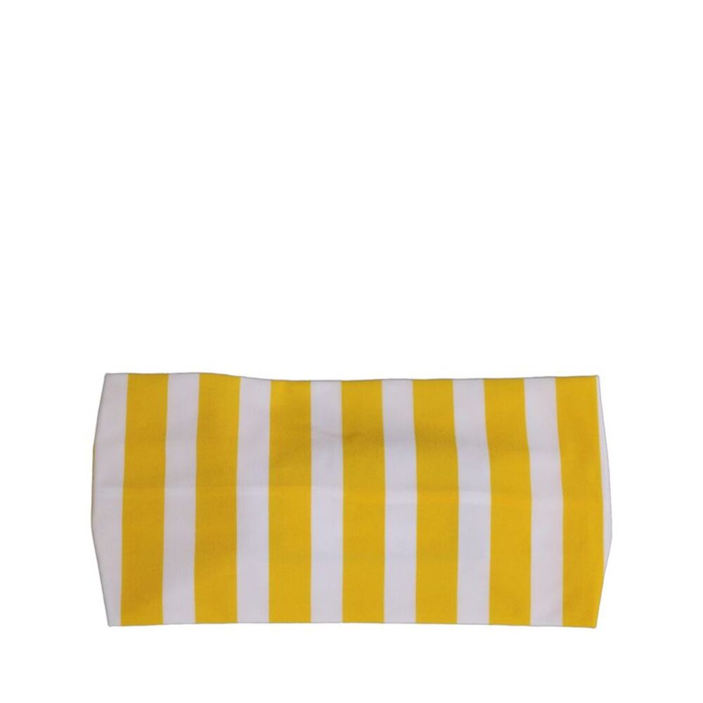 Dolce & Gabbana Yellow White Stripes Nylon Head Wrap One Size Women's Headband